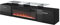 Mirjan24 Mobile TV con camino elettrico Rozion, fiamma LED realistica, con cristalli decorativi, camino elettrico con riscaldamento, TV Lowboard (nero/nero lucido, con illuminazione a LED)