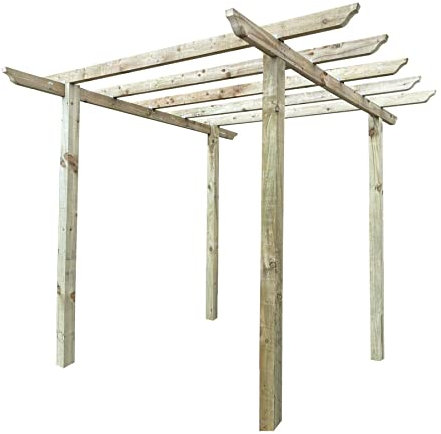 PGS Heavy Duty Wooden Pergola Kit Garden/Patio/BBQ/Hot Tub (Height: 3metre | Width/Length 2.7m Champion Design Rafters)