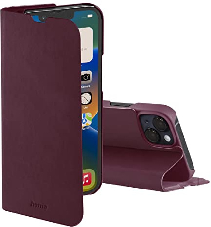 Hama Handytasche für Apple iPhone 14 „Guard Pro“ (Schutzhülle Kartenfach, klappbare Apple iPhone 14 Hülle mit Magnetverschluss und Standfunktion) Bordeaux