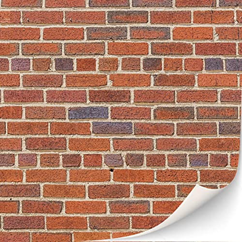3 Blatt selbstklebende Ziegelmauer Wandverkleidung für Puppenhäuser Maßstab 1:12 (Rote Klinker)