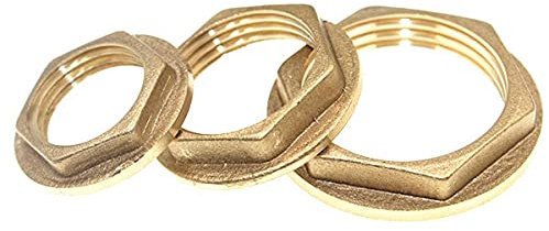 ZALINA 1/4; 3/8;1/2; 3/4;1 ; BSP Messing-Rohrverschraubung Sechskant-Kontermuttern mit Flansch Wassertankverschraubung 5St (Size : 1/4)