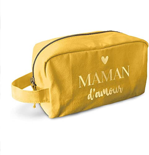 Trousse de Toilette modèle Maman d'amour Jaune