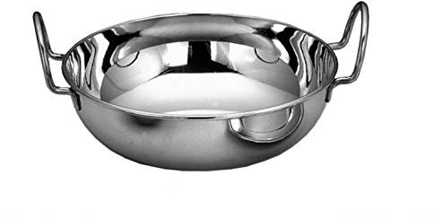Aakrati 8 x 18cm Metal Indian Food Balti Karahi Kadai Curry Serving Table Dishes Bowls