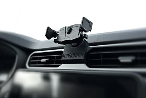 CraVeDRIVE Support de Téléphone pour Voiture Compatible avec Dacia Duster 2 2022+ I Accessoires Dédiés I Noir