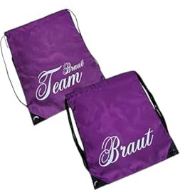 Turnbeutel, Gymsack, Rucksack für Junggesellinnenabschied (Team Braut)