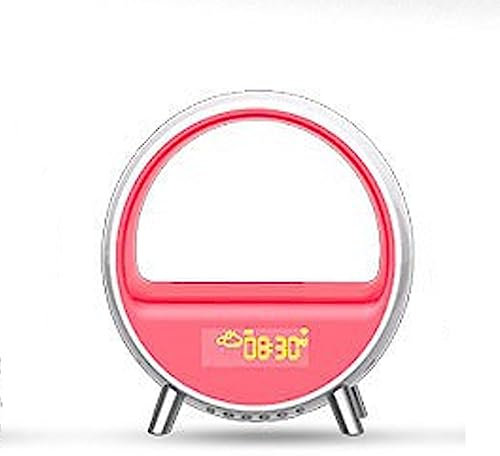 Altavoz Bluetooth Inteligente Lámpara Proyectora Con Efectos De Iluminación De Colores, Reloj Despertador Inteligente, Luz Nocturna, Pantalla Meteorológica, Y Puerto De Carga Tipo-C Y Control Por Voz