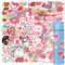 Fychuo 100 PCS Water Bottle Stickers, Cute Vinyl Waterproof Stickers Cartoon Stickers Aesthetic Laptop Stickers for Phone Skateboard Scrapbook Luggage Car Decals for Adults Teens Kids Girls, Love