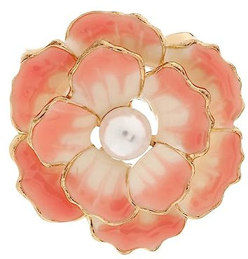 FRCOLOR 1 Pc Émail Kawaii Broche Fille Émail Vintage Badges En Émail Épinglette En Émail Broche En Émail Broche Fleur Broches Strass Broche Camélia Émail Drôle Manquer Revers Accessoires