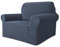 GRIFEMA High Stretch Sofabezug 1 Sitzer Sofaüberwurf Jacquard Elastische Sofahusse für Wohnzimmer Protector für Hunde Haustiere, Grau