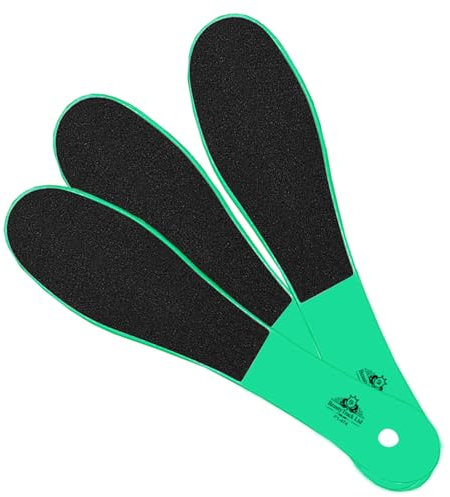 Double-Sided Foot Files Footfiles for Hard Skin Remover Foot Dry Skin Remover Feet Foot Rasp File Dead Skin Remover Foot Scrubber Hard Skin Remover Foot Care for Wet Dry Cracked Feet (Pack Of 3 Green)