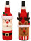 KASESSS Flaschen Deko Weihnachten, Cartoon Flaschenverpackung Weihnachten, Gestrickter Weinflaschen Verpackung Weihnachten, Kreativ Flaschenüberzug Weihnachten, Lustige Flaschendekoration Weihnachten