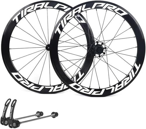 FURAHI Fahrrad Laufradsatz Schnellverschluss Felgenbremse 700C Road Bike Rad Dichtung Lager 20/24 Stunden Aluminium Legierung Felge Unterstützung 7/8/9/10/11 Speed Cassette,Schwarz