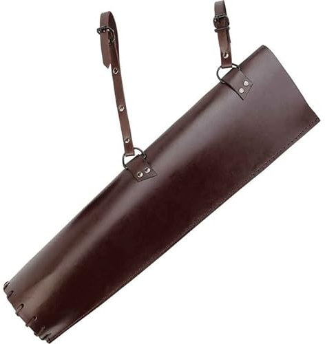 MDFCZXP Bogenschießen Pfeilköcher - Mittelalterlicher Leder Hüfte Taille Gürtel Hanged Target Köcher für Recurve Langbogen, Compoundbogen oder traditionellen Bogen Pfeilhalter,Braun,50cm