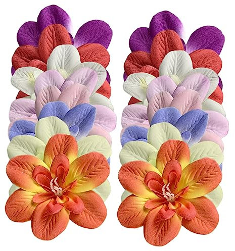 Cabilock 16 Stück Künstliche Orchideen Seidenblumenköpfe für Deko