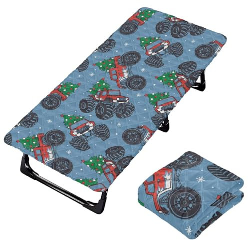 Lkw-Weihnachts-Bettlaken für Kleinkinder, wasserdicht, für Kinderbett, Klappbett für Kinder, Reisematratze, 127 x 63 cm (Bett nicht im Lieferumfang enthalten)