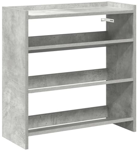 vidaXL Schuhregal Betongrau 60x25x62 cm Holzwerkstoff