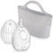 haakaa Wearable Silicone Breast Pump with Steriliser Bag, 2-in-1 Hands-Free Passive Breast Milk Catcher for Nursing Mom, Breastfeeding Essentials, 2-Pack 75ml Pumps & 1 Steriliser Bag