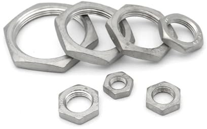 1/81/43/81/23/411-1/41-1/22 Stainless Steel 304 Internal Thread Hexagonal Lock Nut Pipe Fittings ICXLPMC(One Size,2)