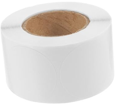 STOBOK Weiße Selbstklebende Versandetiketten Rund Wasserfest Langlebig Leicht Zu Bedrucken Multifunktionale Aufkleber Für Büro Versand Und Schule