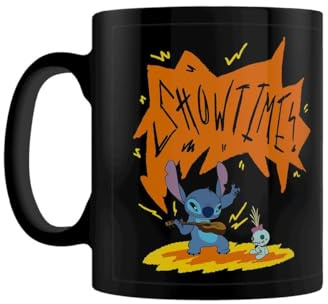 Pyramid International Lilo & Stitch (Stitch & Scrump) schwarze Tasse – 315 ml Keramiktasse – Einheitsgröße