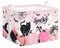 Clastyle Bezaubernde Halloween Kürbis Fledermaus Tier Kinder Aufbewahrungskorb Zusammenklappbar Kleidung Wäschekorb Jungen Mädchen Aufbewahrungsbox für Babyzimmer Bad,Rosa,40 * 30 * 30 cm