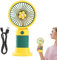 Lunaobrik Hand Held Fan - Small Pocket Fan,USB Electric Battery Operated Silent Personal Cooling Device for Men Women Travel Indoor Kitchen Home
