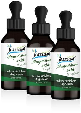 Nimm 3, zahl 2 Aktion Liposomale Magnesiumoxid Tropfen hochdosiert - (270.000mg Magnesiumoxid in 3 Flaschen) 3000mg Magnesiumoxid pro Tagesdosis davon 1500mg Magnesium -MCT Öl -Hohe Bioverfügbarkeit