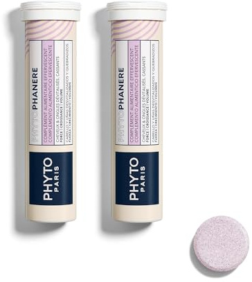 Phyto Paris - Nahrungsergänzungsmittel für Haare und Nägel - Vegane Brausetabletten - Ohne Zucker - Angereichert mit Multivitaminen, Mineralien, Selen, Zink, Biotin und Vitamin C - 30 Tabletten