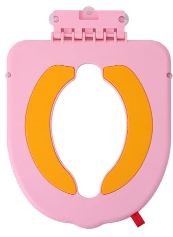 Potty Training Seat - Folding Toilet Seat with Handles | Portable Travel Potty Pad with Suction Cups for Boys and Girls Training