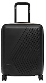 K-Way Trolley Cabina Eudoxie, Nero, 100% Policarbonato, 55x38x22 cm, 39L, 4 Ruote Spinner, Chiusura TSA
