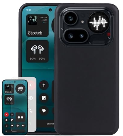Wigento Schutzhülle + Schutzglas Set für Nothing Phone 4a Pro, TPU Case, 9H Displayschutz Glas, Kamera Schutz, 360 Grad Schutz, Handyhülle Set (Schwarz)