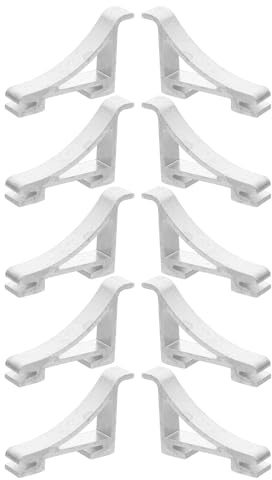 Kühlschrankclip 10 Stück aus Metall, Silber, für Regalböden | Aluminiumlegierung, Clip Design für Kühlschrank und Gefrierschrank, Trägt Lasten, Verhindert Durchhängen