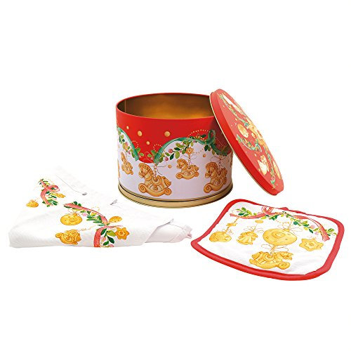 THUN ® - Confezione guantone, presina e canovaccio Dolce Natale