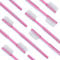 Wellsamed 100 Stück Wellsabrush Einmal-Zahnbürsten imprägniert mit Zahnpasta, Pink ideal für Reisen und unterwegs
