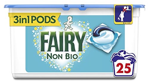 Fairy Non Bio Pods Washing Capsules for Sensitive Skin, 25 Washes