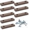 8 x Bodenabstandshalter/Möbelpads/Möbelfüsse zum Anschrauben | sossai® Möbelgleiter MG2 | Farbe: Braun | Größe: 50x14x5 mm | Inkl. Schrauben