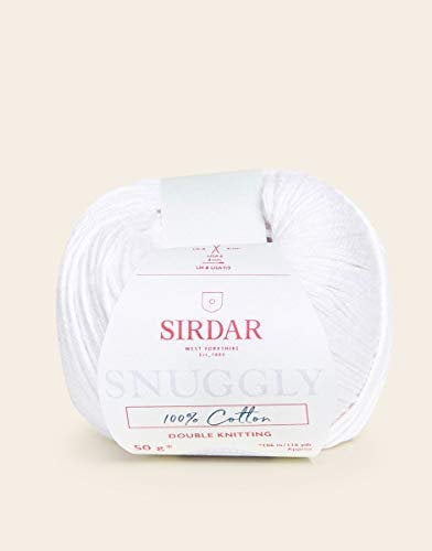 Sirdar Snuggly 100% Cotton, White (762), 50g