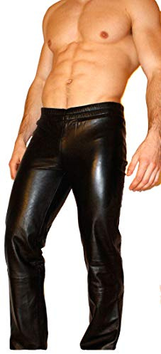 G-Lord-Style Leder Jogginghose Lederjeans Trainingshose Lederinnenfutter
