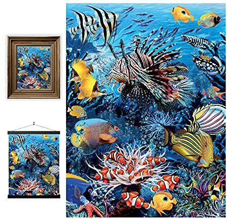 3D LiveLife Linsenförmige Wandkunst Drucke - Riffwunder von Deluxebase. Ungerahmtes 3D Ozean Poster. Perfekter Wandfüller. Original kunstwerk lizenziert von bekannt künstler, Steven Michael Gardner
