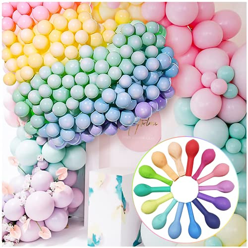 Pastell Luftballons 100 Stück, 10 Macaron Candy farbige Luftballons 14 Farben Party Ballon, helle Naturlatex Dekoration Luftballons, Parteien Lieferant für Geburtstag, Hochzeiten, Feiern, Babyparty.