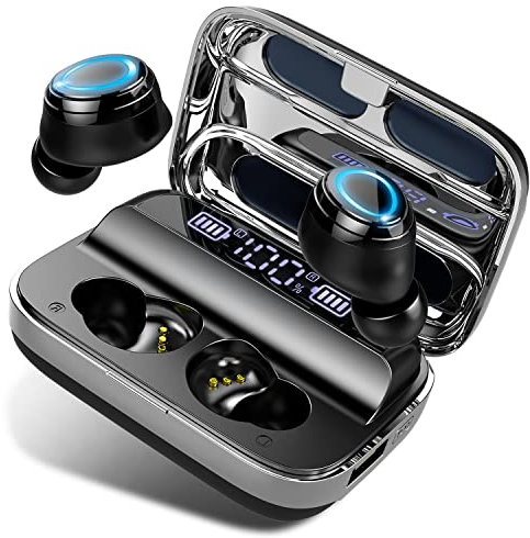 Motast Wireless Headphones, Wireless Earbuds 140H Playtime Bluetooth 5.3 Headphones, in Ear Earphones HiFi Stereo Noise Cancelling Bluetooth Earbuds with Mic, USB-C IP7 Waterproof Headset for Sport