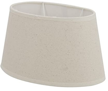 Quaint & Quality Lampenschirm, oval, Leinen, cremefarben, 25 x 16 cm