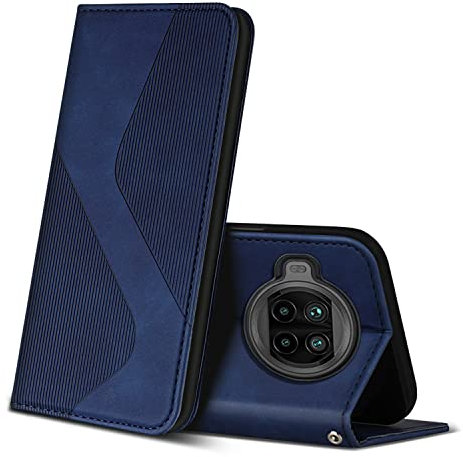 ZONNAVI Hülle für Xiaomi MI 10T Lite 5G, PU Leder Handyhülle mit Kartenfächer und Standfunktion, Lederhülle Flip Wallet Case Schutzhülle für Xiaomi MI 10T Lite 5G (Blau)