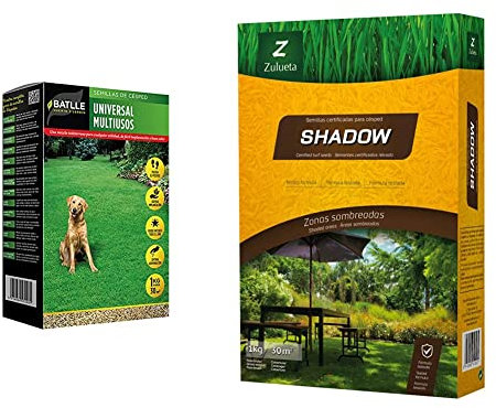 Semillas de Césped Césped Universal Multiusos 1Kg Batlle + SHADOW ZULUETA. Semilla césped especial sombra. 1 Kg