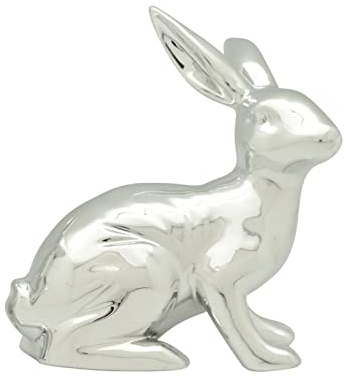Hase Argent - 13,7x9,7x14,8 cm - Silber - Keramik