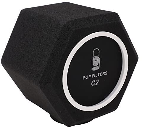Microphone Windscreen, Optimizing Voice Detachable Recording Vocal Isolation Booth 5 Sided Sealing Noise Cancelling for Professional Recording Studios