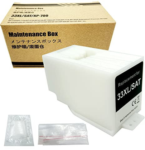 COCADEEX 33XL Resttinte Sammeleinheit kompatibel mit XP Premium XP-530/630/830/700/701/821/860 Drucker, 33XL Tintenwartungsbox