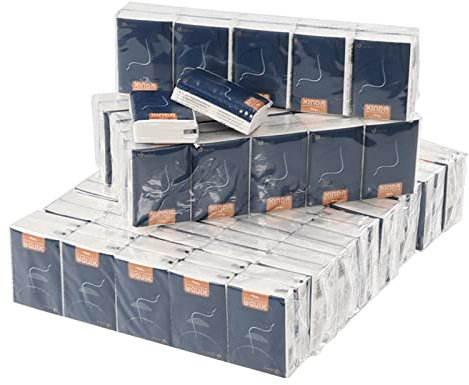 Waikhomes 120 Stück Mini-Taschentücher, 4-lagig, Weiches Gesichtstuch, Reisegröße