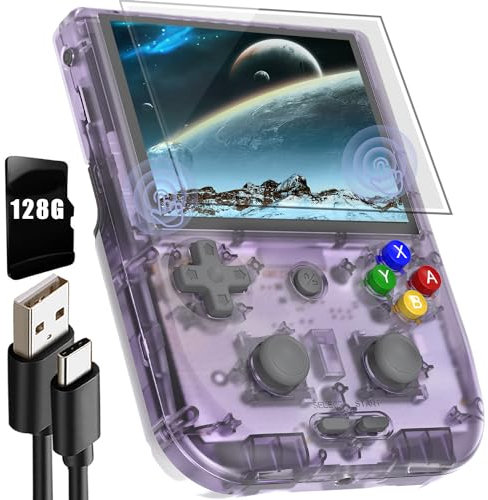 RG405V Retro Handheld Game, Android 12 Built-in 128G TF Card 3172 Games,4 inch IPS Touch Screen with Game Front-end,RG405V Supports 5G WiFi Bluetooth 5.0 more than 20 formats of games