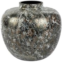 Lambert Paoma Vase schwarz-weiß-Kupfer H 21 cm D 23 cm